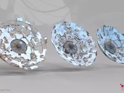 ParabolicAntenna 21 of 36 - Post Apocalyptic Low-poly 3D model
