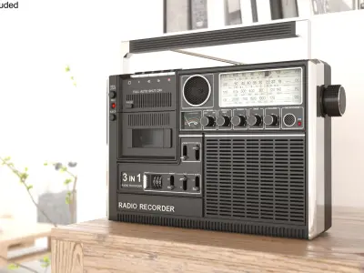 Cassette Player And JBL Boombox 3D model