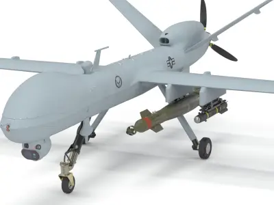 General Atomics UAV MQ-9 Reaper Military Aircraft Drone 3D model