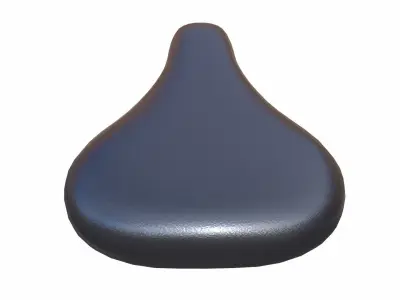 Bicycle Seat Low-poly 3D model 7