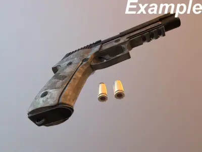 Sig Sauer P250 - Gamepoly Free low-poly 3D model