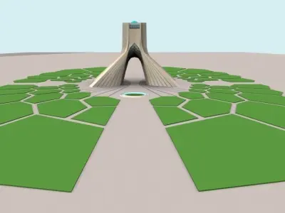 azadi-tower Low-poly 3D model
