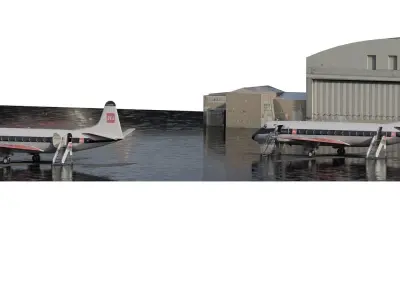 Vickers Viscount V700 and Viscount V800 3D model