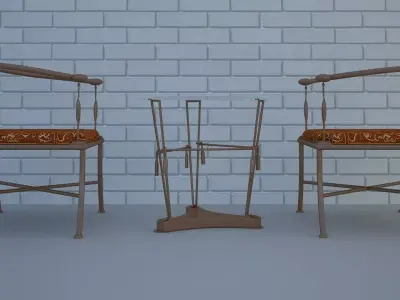 Splinter Chair Free low-poly 3D model Free low-poly 3D model