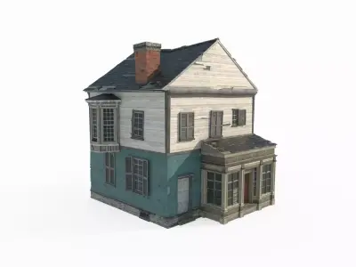 17th century urban residential buildings 3D model