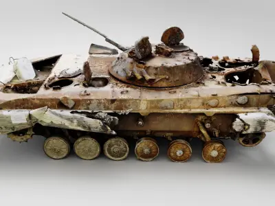russian BMP-2 IFV destroyed by Ukrainian army 3D model