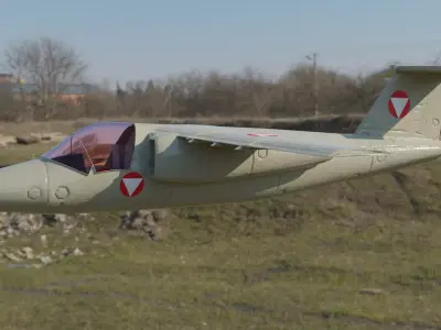 SAAB 105 AE airplane model Free 3D model