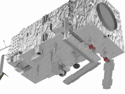 Weather Satellite with Solar Panels 3D model