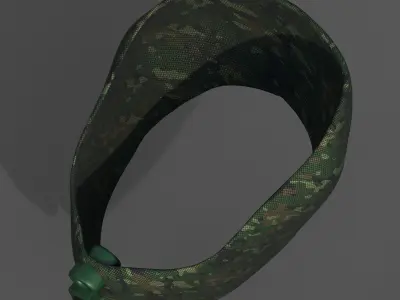 Gas mask helmet 3d model scifi Low-poly Low-poly 3D model