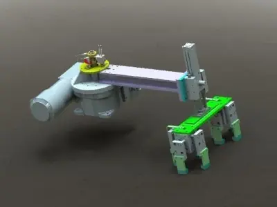 Rotating clamping mechanism 3D model