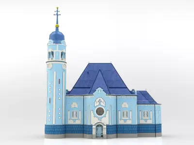 Blue church - Bratislava Slovakia 3D model