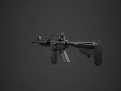 M4A1 Cabine Gun Low-poly 3D model