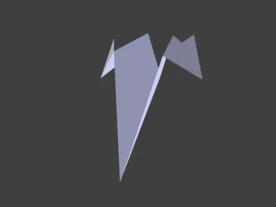 3D Models paper airplane Low-poly 3D model