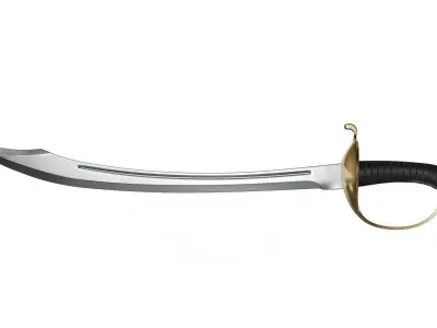 Pirate Cutlass Sword 3D model