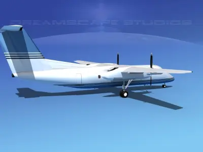 Dehaviland DHC-8 100 Corporate 2 3D model