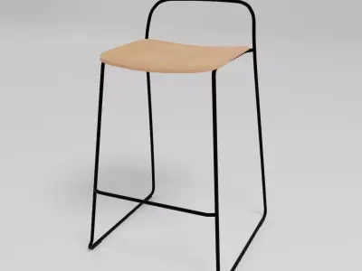 AFI - Stackable sled base low stool - Free 3D model