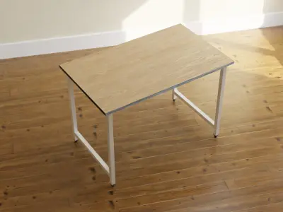 Modern Study Table Free 3D model