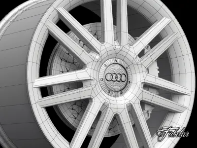 Audi A3 rim 3D model