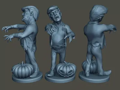 Donald Trump Zombie Halloween 3D print model