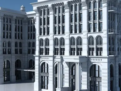 Commercial Building Facade 21 3D model