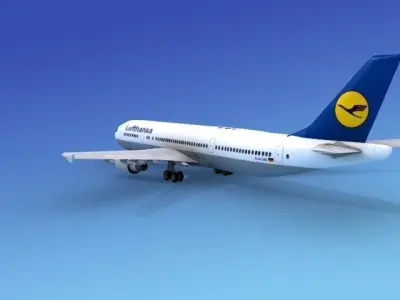 Airbus A300 Lufthansa 3D model
