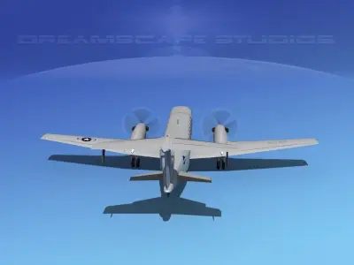 Beechcraft C-12J Huron V02 USAF 3D model