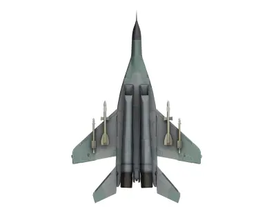 military aircraft Low-poly 3D model