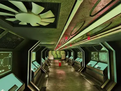 Sci-Fi Hull Spaceship Hull Low-poly 3D model