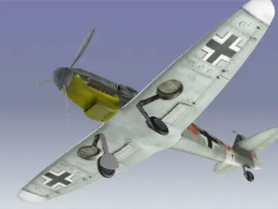 messerschmitt wwii bf fighter 3D model
