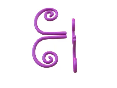 Butterfly Wing v1 001 Low-poly 3D model