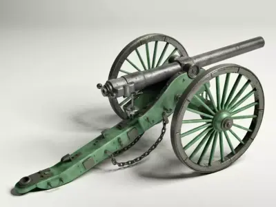 Civil War Cannon Free 3D model