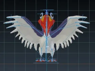 Zazu Bird  Low-poly 3D model