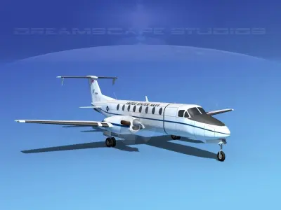 Beechcraft C-12J Huron US Navy 3D model