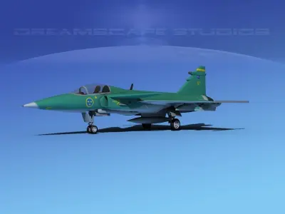 SAAB JAS 39 Gripen V08 3D model