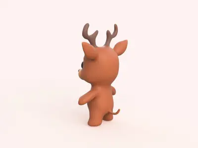 Little animal baby - Deer cute - Character004 Low-poly 3D model