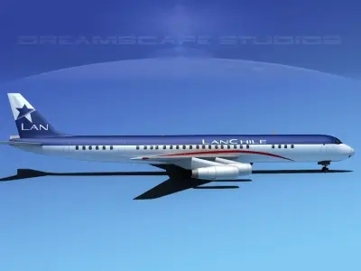Douglas DC-8-63 Lan Chile 1 3D model