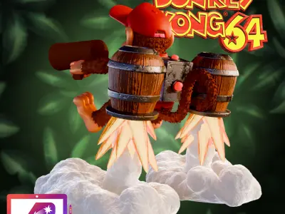 Diddy Kong Jet Pack and Peanuts guns from Donkey Kong 64 3D print model