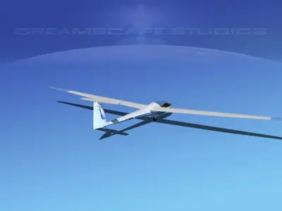 Glaser Dirks DG-200 15-metre Sailplane V05 3D model