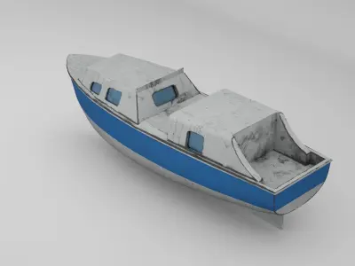 Lifeboat - Type 9 - Boat Davit - Warship Textured 3D model