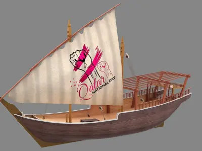 Qatar Traditional Boat 3D Model purchase