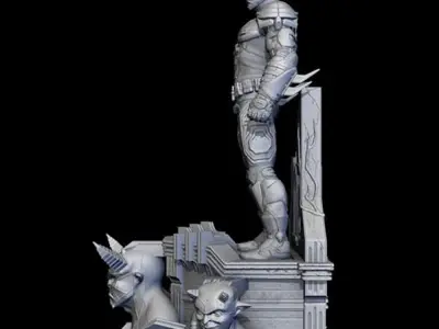 Batman Beyond 3D Model Ready to Print STL 3D print model