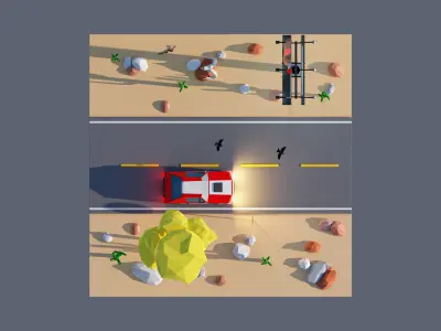 land 37A Low-poly 3D model