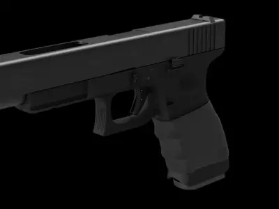 Glock 34 Handle Low-poly 3D model