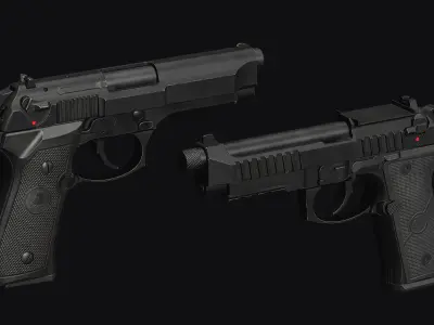 M9 Pistols Low-poly 3D model