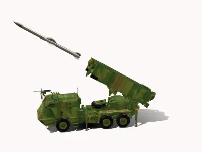 ASTROS 2020 6X6 MANSUP Low-poly 3D model