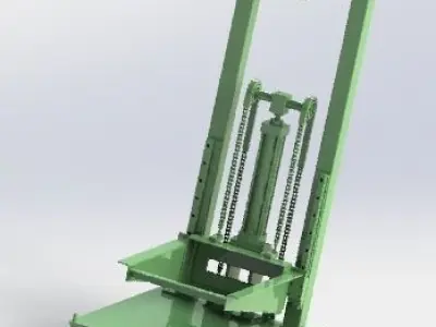 Heavy load lifting mechanism 3D model