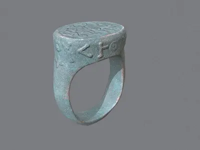 Low Poly Bronze Celtic ring Anillo Celta bronce Low-poly 3D model