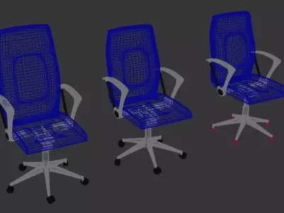 Modern Office Chair 3D Model High Quality PBR 3dsMax FBX Blender Free low-poly 3D model