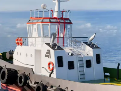 Tugboat workboat 3D model
