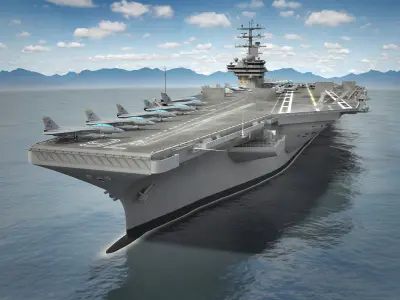 USS Ronald Reagan CVN76 Carrier 3D model